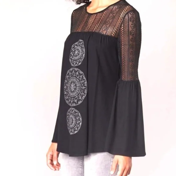 Desigual Neusifu Crochet Lace Top - Picture 3 of 14